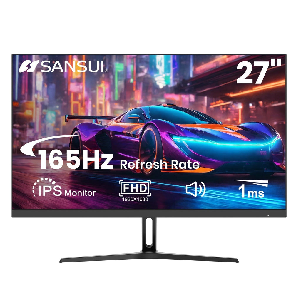 SANSUI 27-inch Curved Gaming Monitor FHD 165Hz 1ms FreeSync HDR