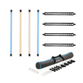 Nanlite PavoTube II 30C 4' LED Tube 4-Light Kit with Fabric Barndoors and Grid