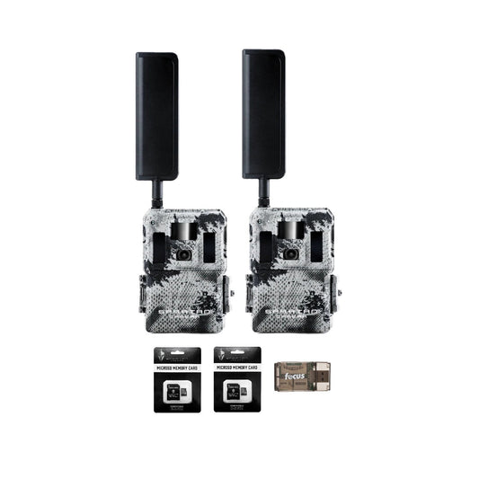 Spartan GoLive2 4G/LTE Trail Camera 2-Pack Bundle with 32GB Memory Card & Reader