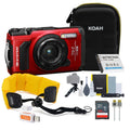 OM SYSTEM Tough TG-7 Digital Camera (Red) Bundle with 128GB Card, HDMI Cable & Accessories