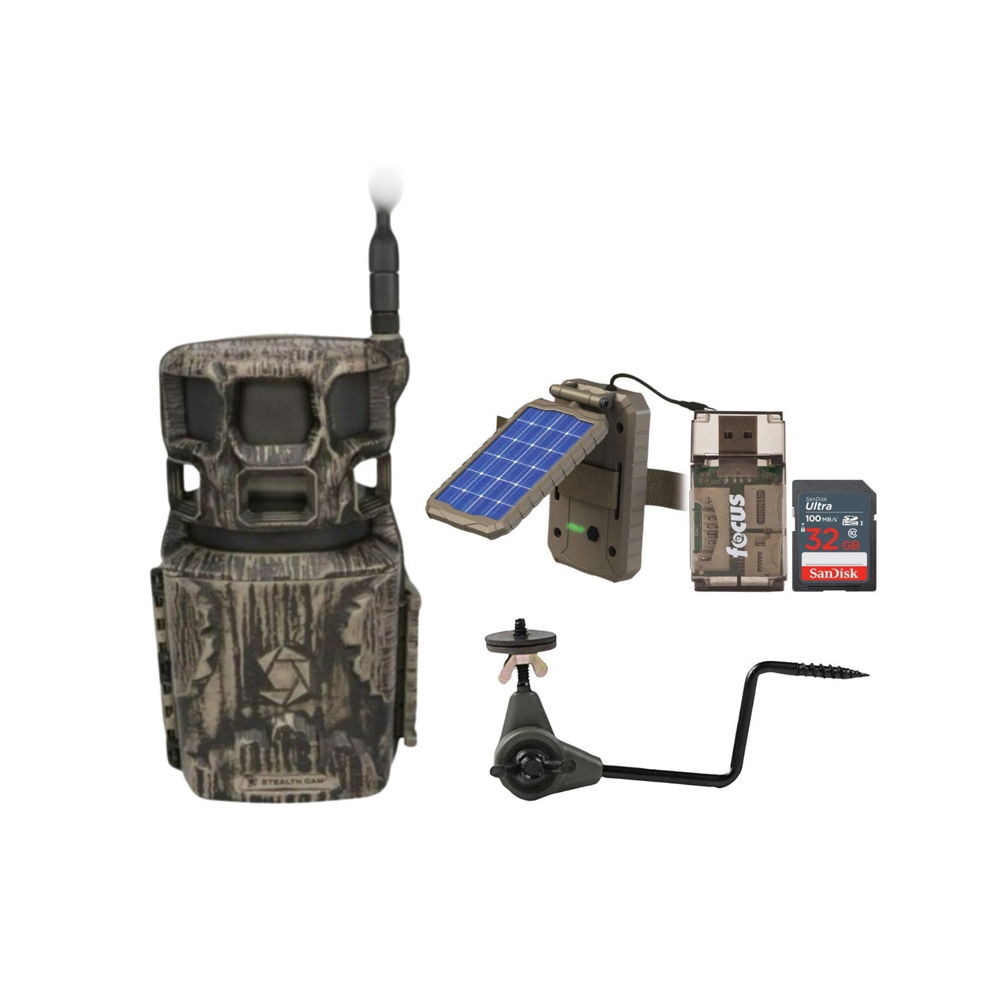 Stealth Cam Revolver Pro 2.0 360-Degree 40MP Brown Cellular Camera Bundle