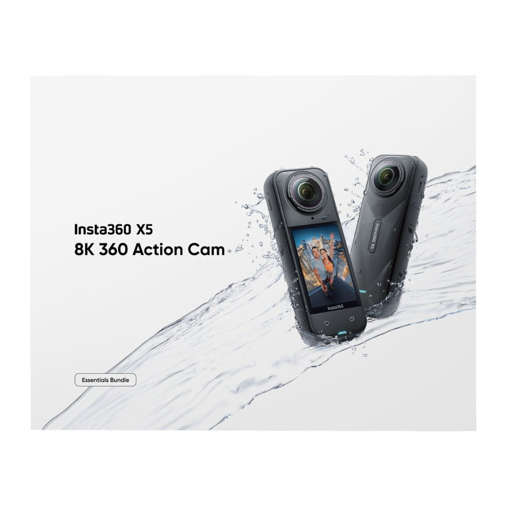 Insta360 X5 8K30 360 Degrees Action Camera with AI Stabilization Bundle (Black)