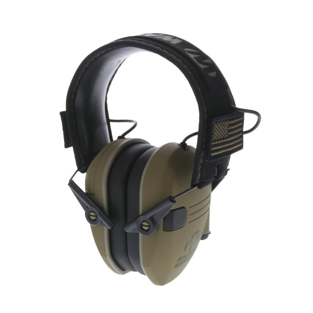 Walker's Game Ear Razor Slim Electronic Muff with Case Bundle (Olive Drab Green)