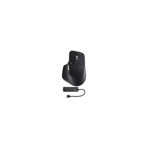 Logitech MX Master 3S Mouse (Black) and Knox Gear 4-Port USB 3.0 Hub