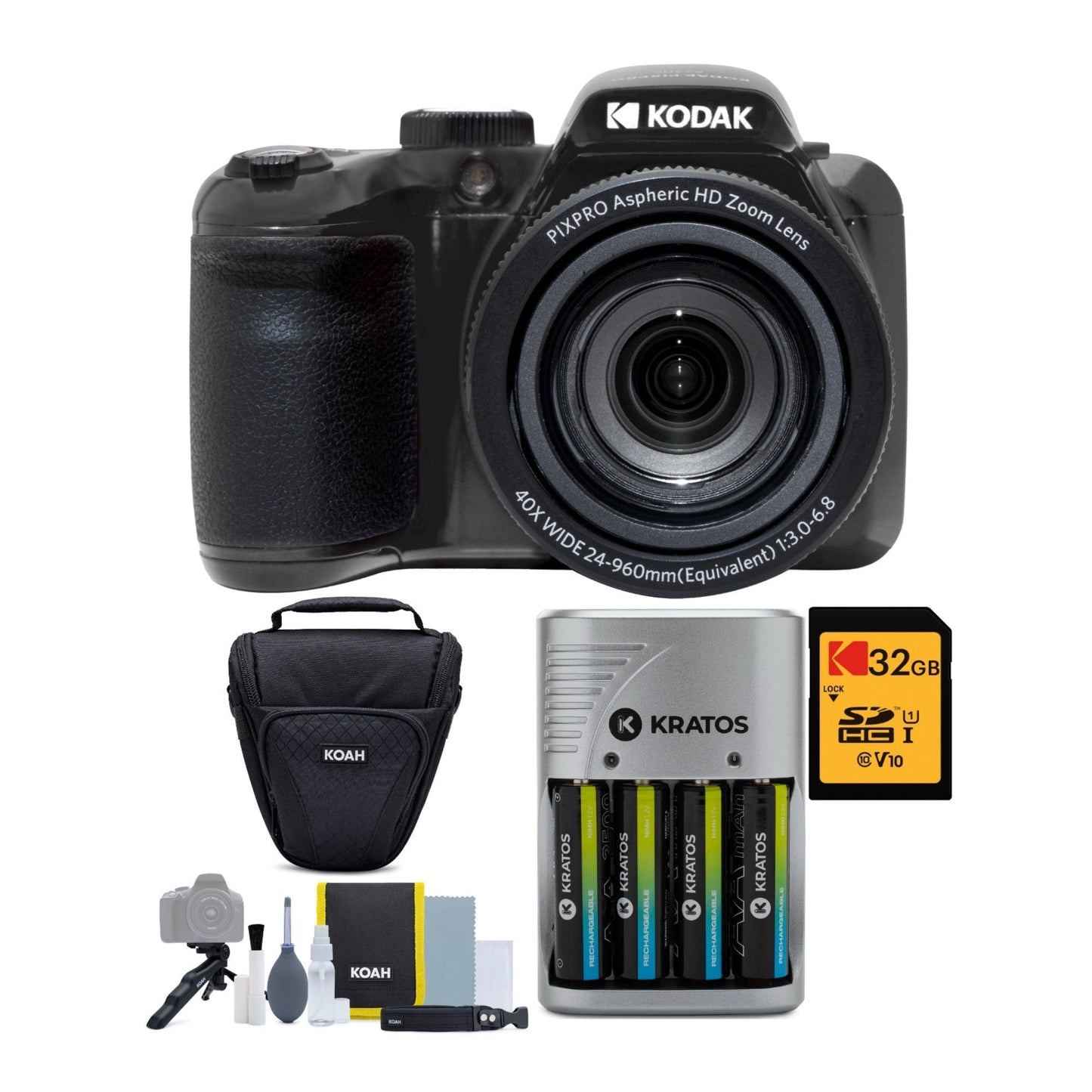 Kodak PIXPRO AZ405 16MP Astro Zoom Digital Camera with 40x Optical Zoom Bundle
