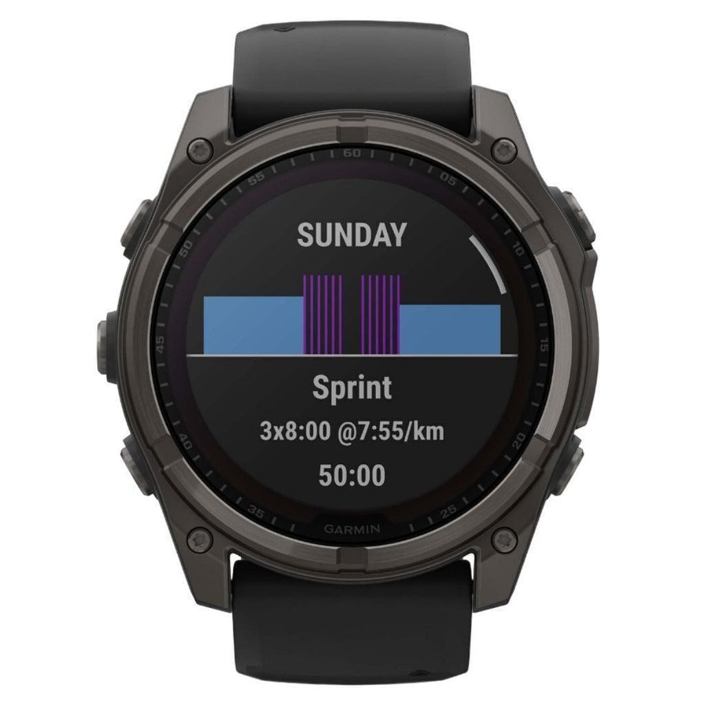 Garmin Fenix 8 Sapphire Solar 51mm Smartwatch (Black and Pebble Gray) Bundle