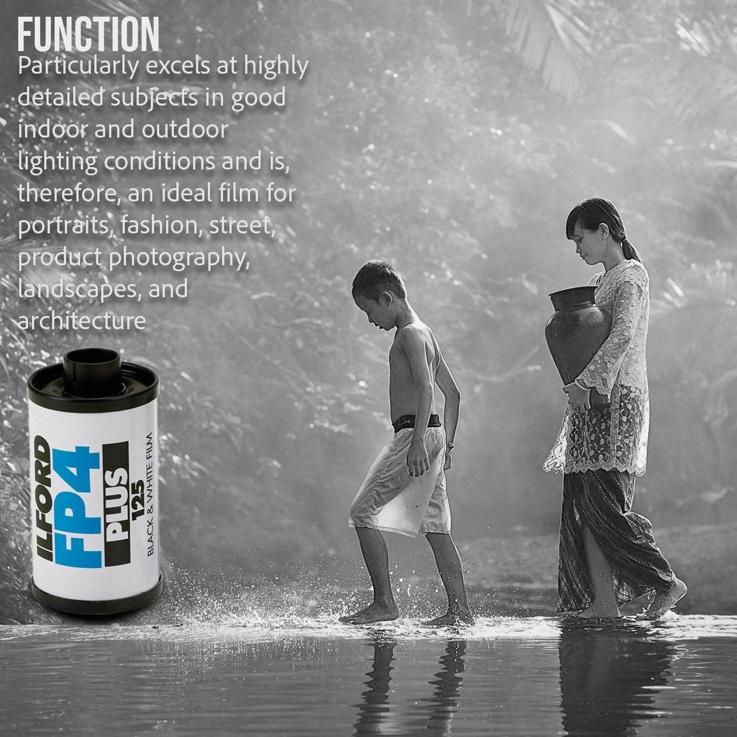 Ilford FP4 Plus Black and White Film (35mm Roll Film, 36 Exposures)