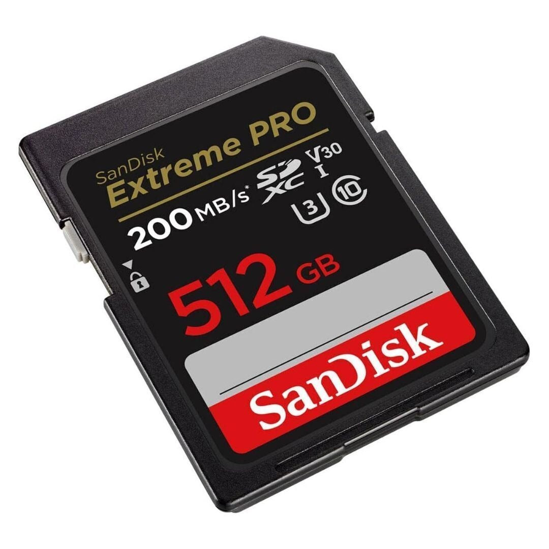 SanDisk Extreme Pro SDXC UHS-I Memory Card with 200MBPS Read and 140MBPS Write Speed (512GB, Black)