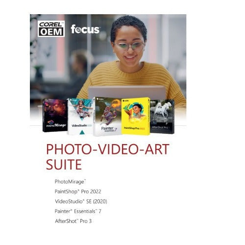 Corel Software Bundle of 5 Softwares OEM Photo, Video, and Art Software Suite