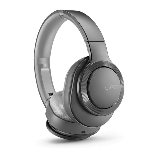 Cleer Flow Hybrid Noise-Canceling Bluetooth Wireless Over-Ear Headphones (Silver)