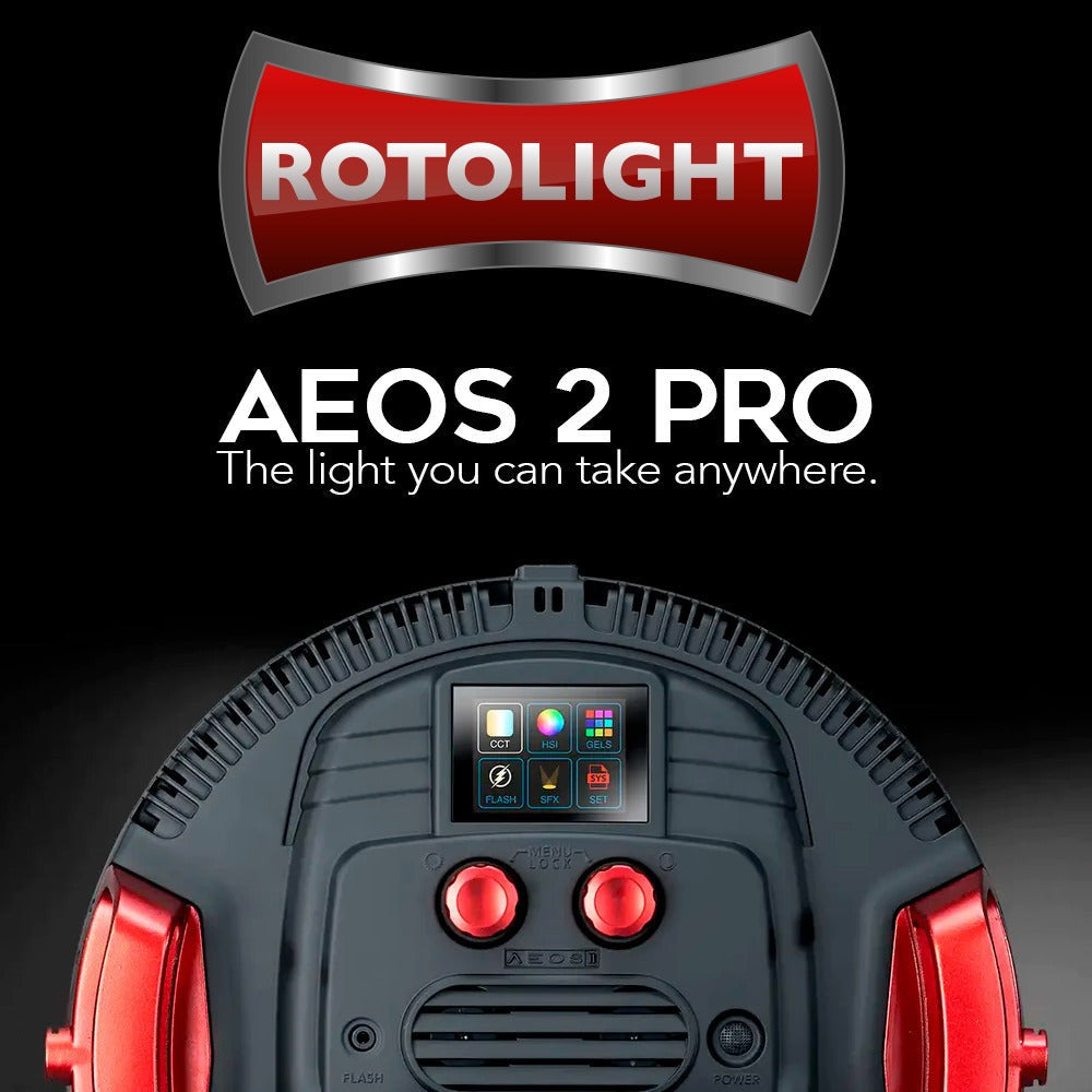 Rotolight AEOS 2 Pro LED Light with Rotolight AEOS Soft Carry Case (Black)