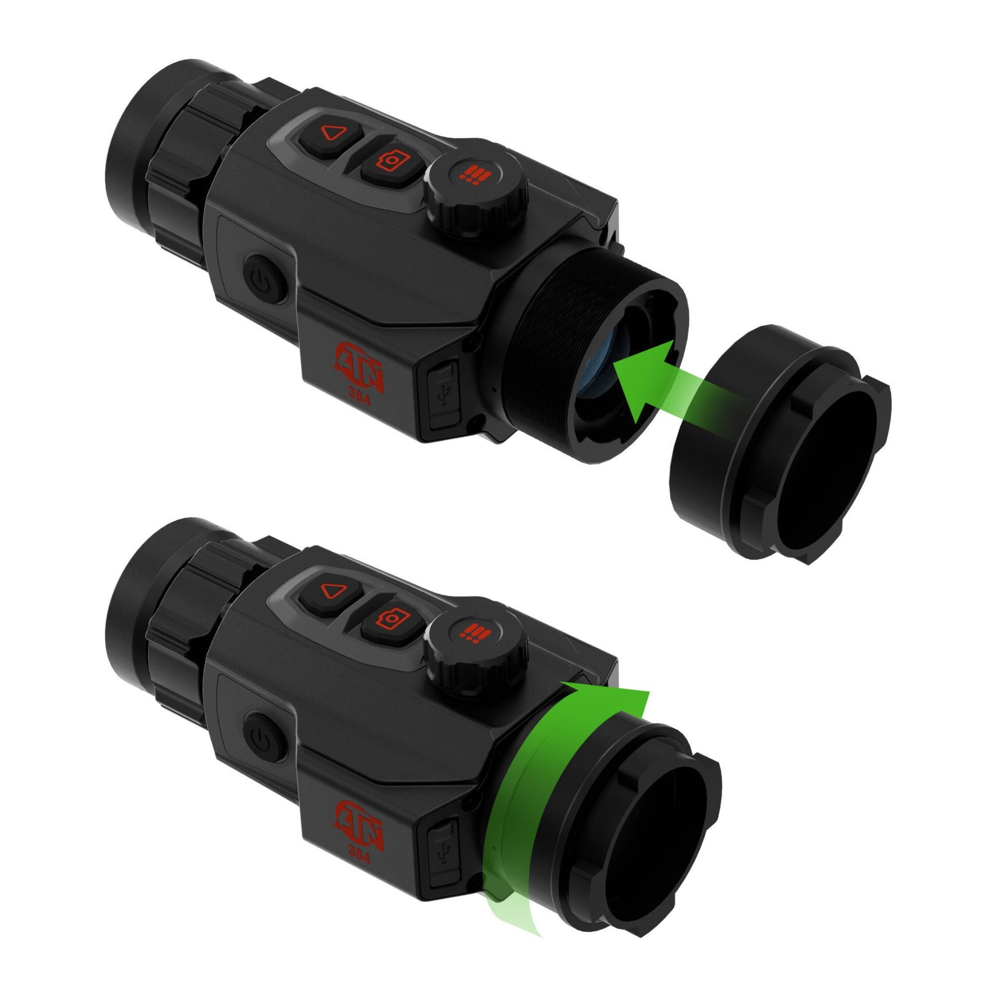 ANT TICO 6 Scope Mount Adapter 44mm for Thermal Clip-On Night Hunting (Black)