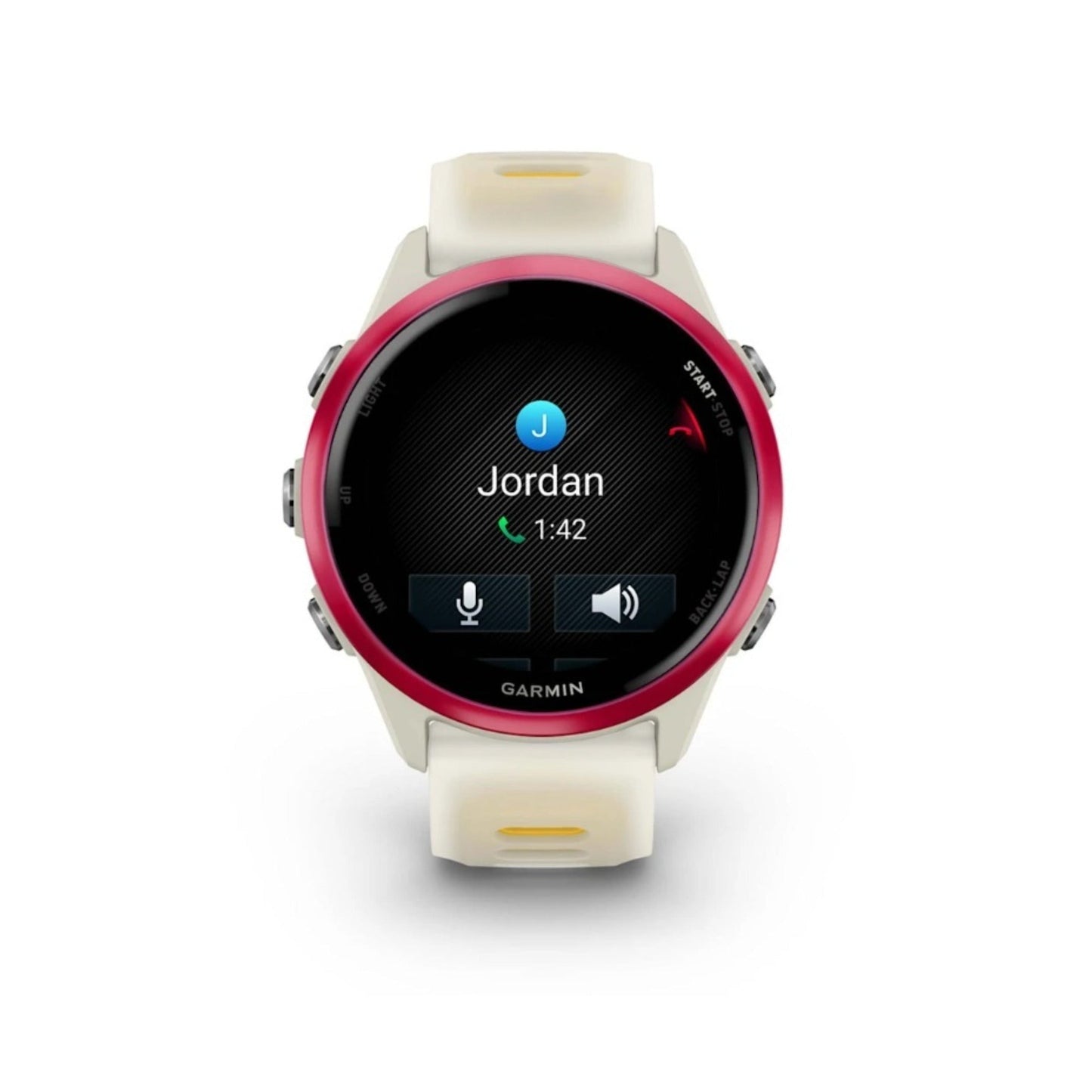 Garmin Forerunner 570 - 42mm Raspberry Aluminum with Translucent Bone/Mango Band