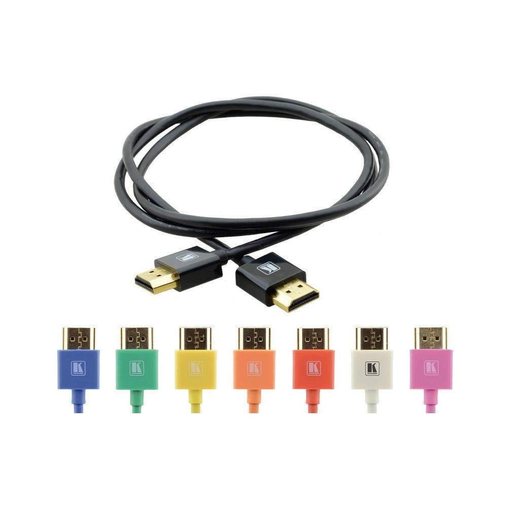 Kramer Ultra–Slim Flexible High–Speed HDMI Cable with Ethernet - 0.60m (2ft)