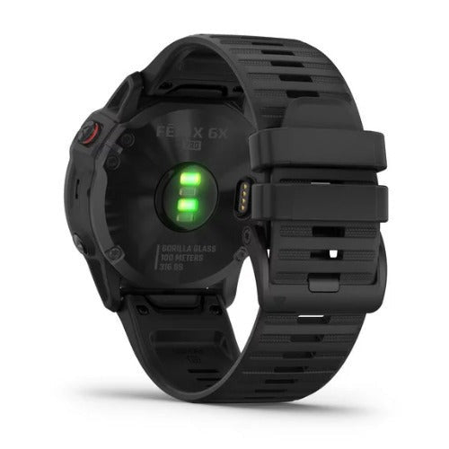 Garmin fenix 6X Pro Multisport GPS Smartwatch (Black with Black Band)