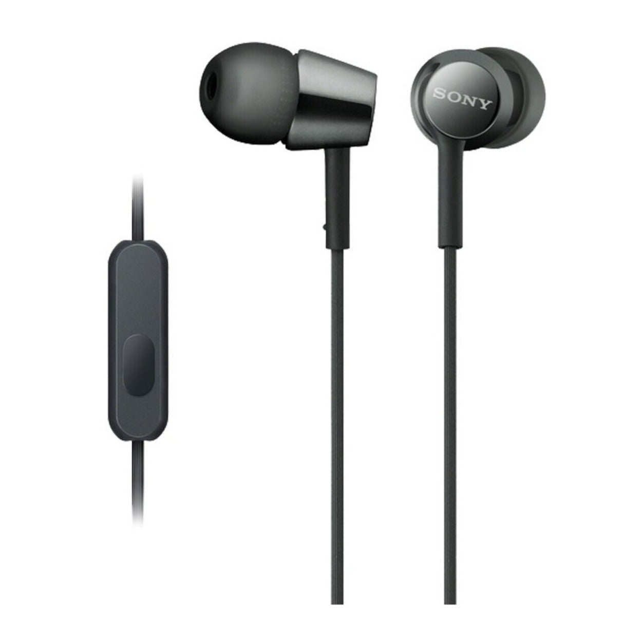 Sony MDR-EX155AP Wired In Ear Black Headphones with Microphone