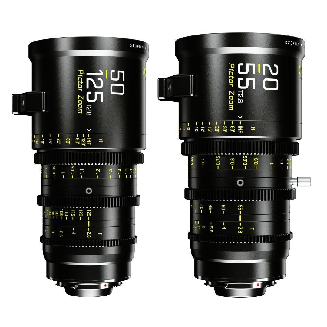 DZOFilm Pictor Zoom 20-55mm and 50-125mm T2.8 Super 35 Lens Bundle (PL and EF Mount, Black)