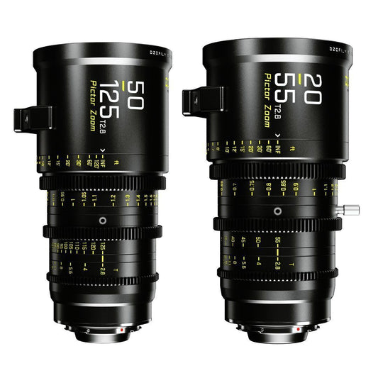 DZOFilm Pictor Zoom 20-55mm and 50-125mm T2.8 Super 35 Lens Bundle (PL and EF Mount, Black)