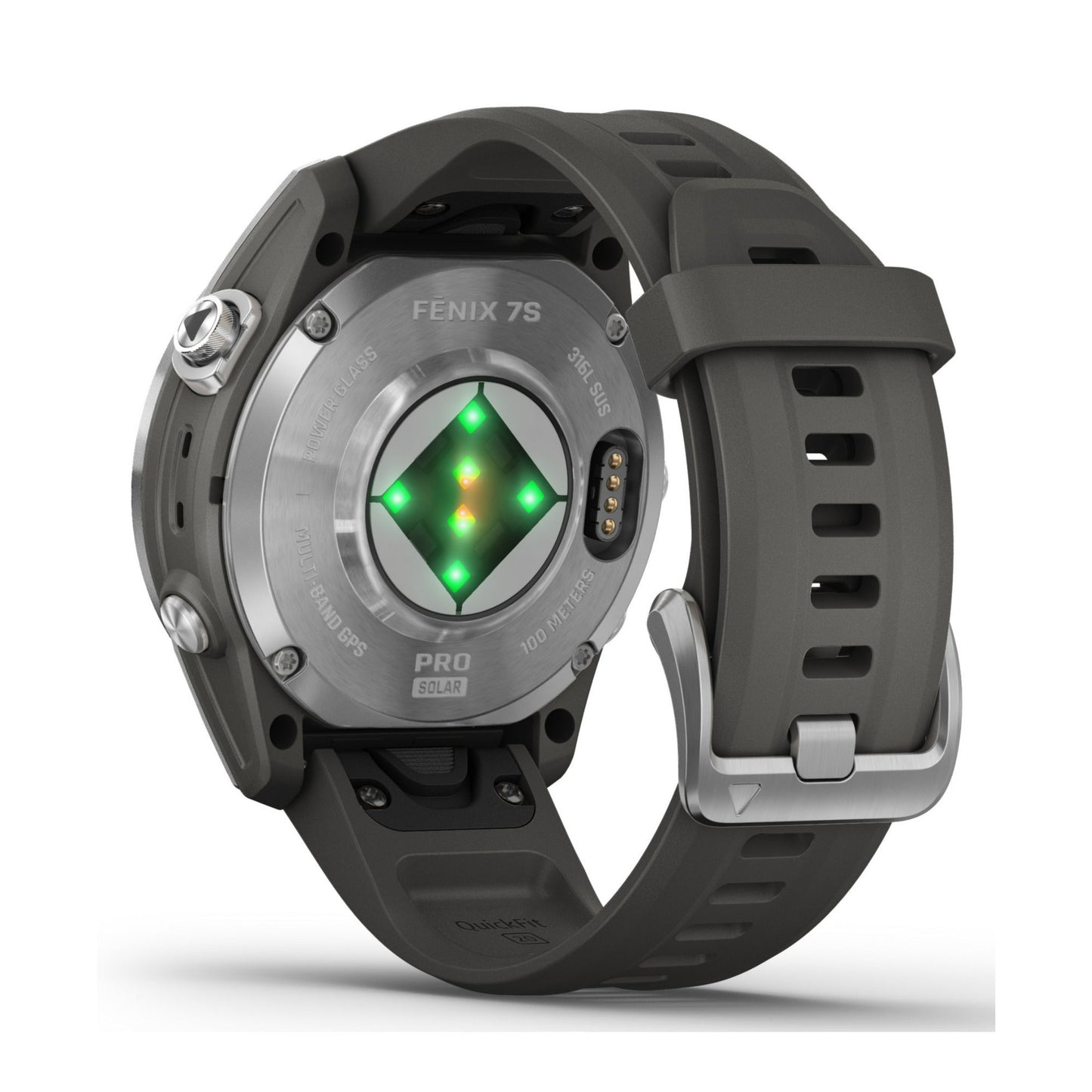 Garmin fenix 7S Pro Solar Multisport GPS Smartwatch (Silver with Graphite Band)