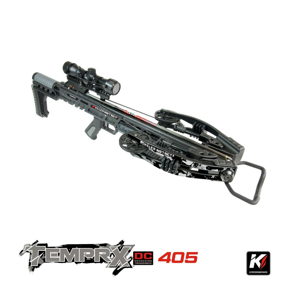 Killer Instinct Tempr-X 405 Crossbow with Case, Bolts, Crank, and Broadhead