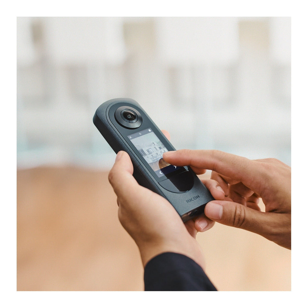 Ricoh THETA X 360-Degree Camera with TD-2 Telescopic Stand and Lens Cap Bundle