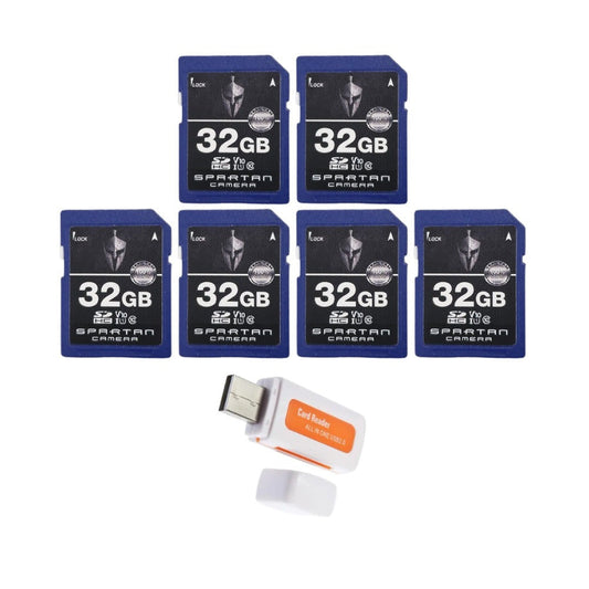 Spartan 32GB Class 10 SD Card (6-Pack) with Micro SD Reader and Writer Bundle