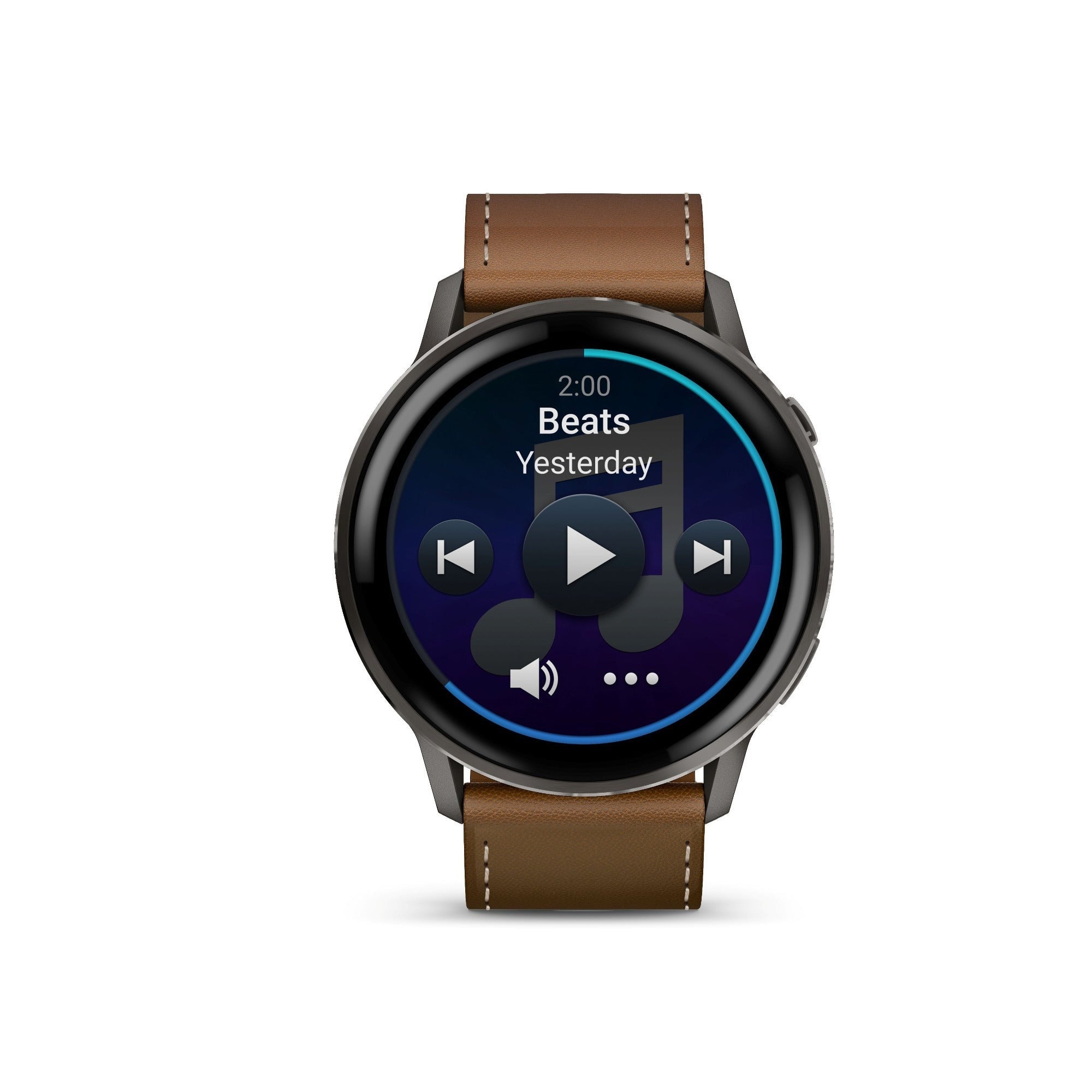 Garmin Venu 4 Smartwatch (Slate/Brown Leather)
