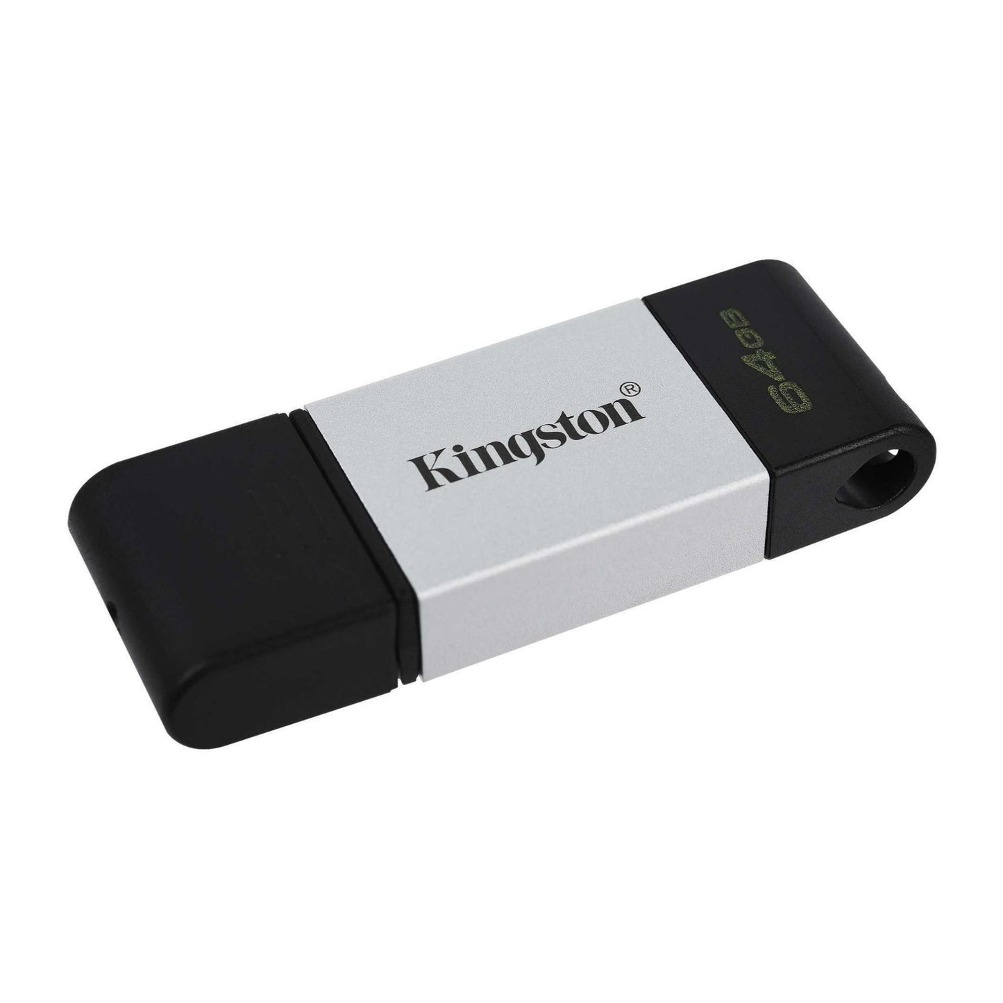 Kingston DataTraveler80 USB 3.2 Gen 1 Type-C Flash Drive, Up to 200MB/s Read (64GB, Metal)