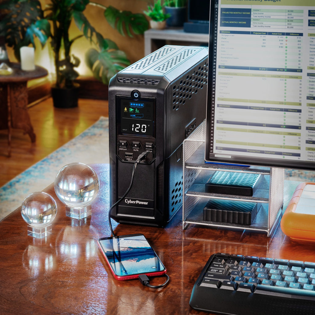 CyberPower CP1500AVRLCD3 Mini Tower UPS Battery Backup and Surge Protector