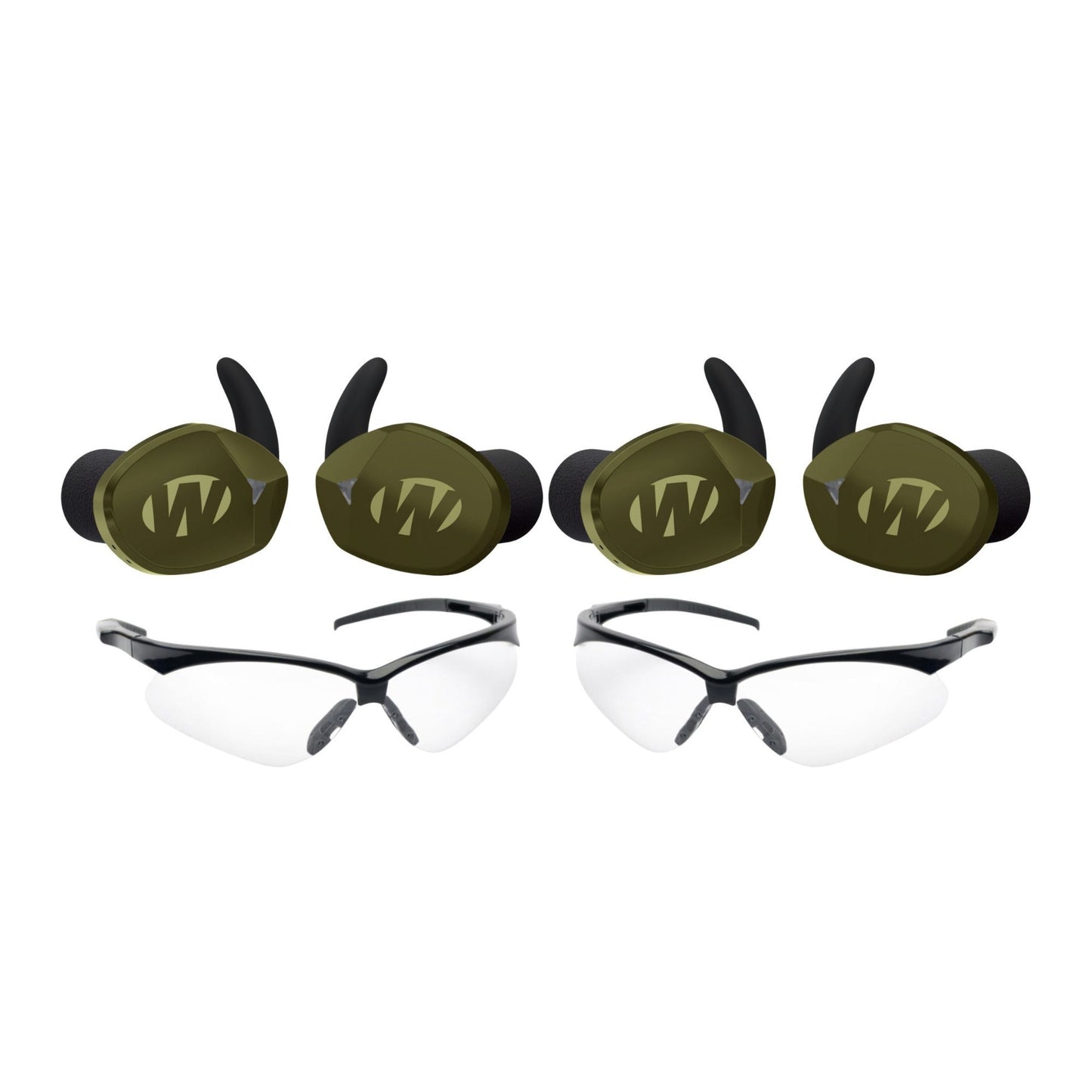 Walkers Silencer BT 2.0 Rechargeable Electronic Earbuds (Green) Bundle (2-Pack)