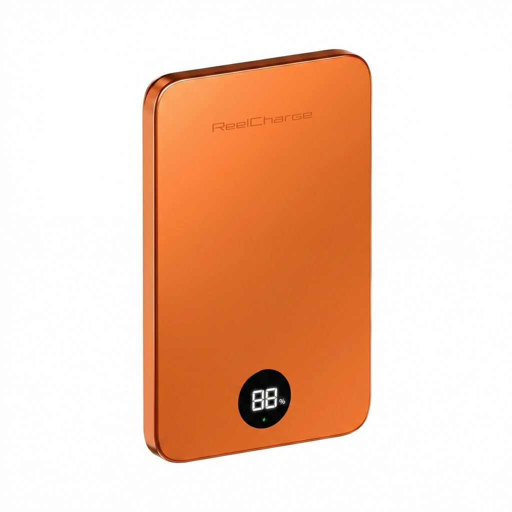ReelCharge ReelSafe 5,000 mAh Qi2 Power Bank (Orange)