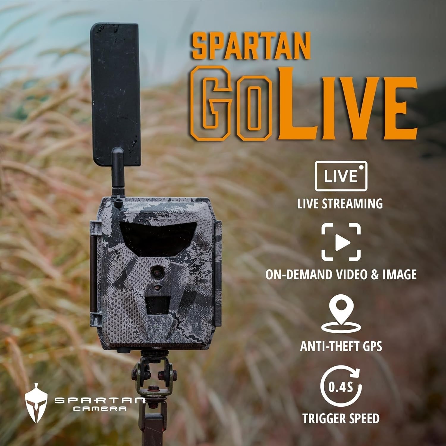 Spartan GoLive 4G/LTE Live Streaming Trail Camera with HD Video (Spartan Areus)