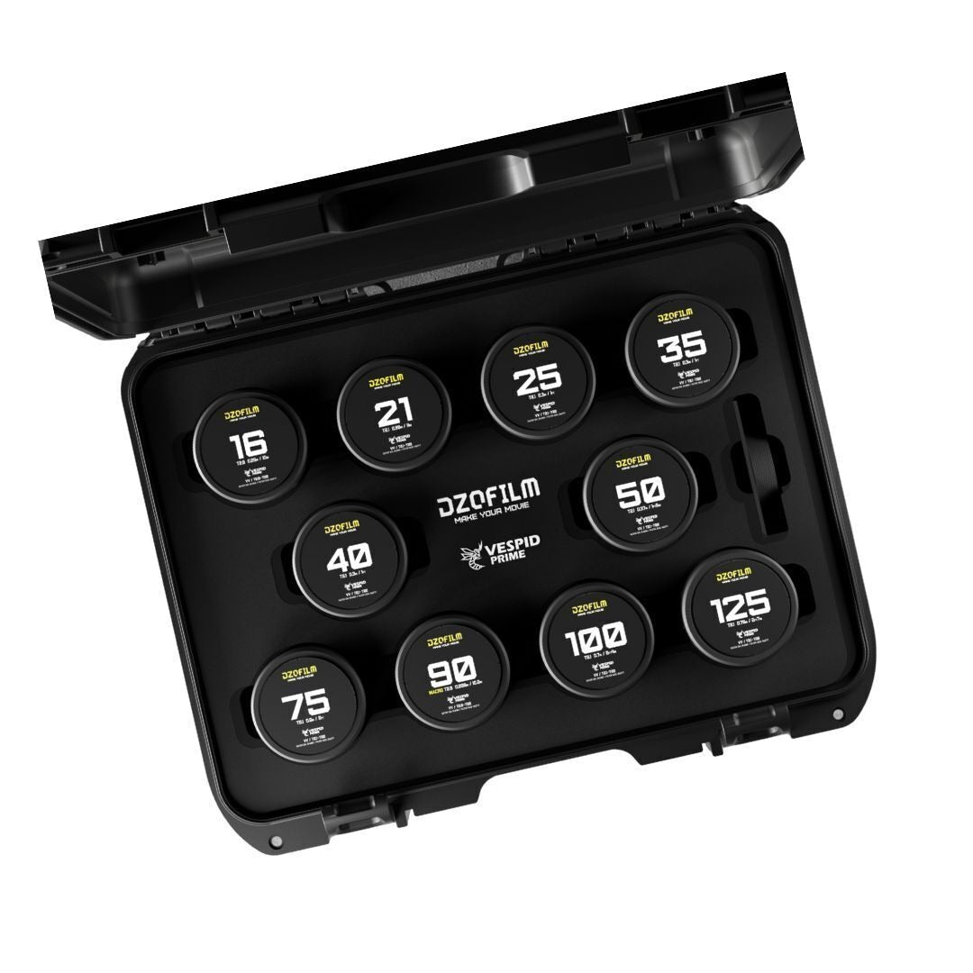 DZOFilm VESPID Prime Cine 10-Lens Kit with 270 Degrees Focus Rotation (PL and EF Mounts)