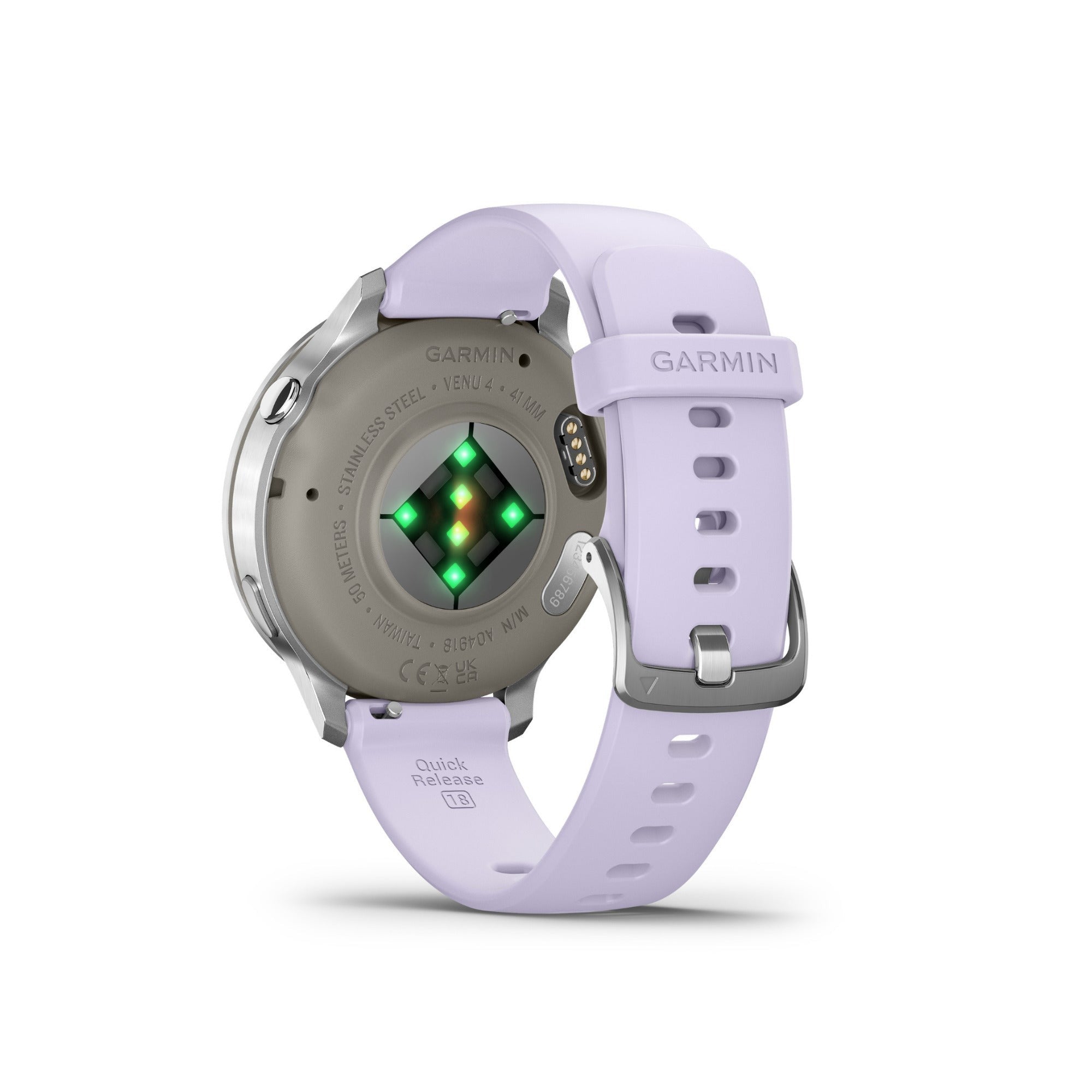 Garmin Venu 4 41mm Smartwatch (Silver with Periwinkle Silicone Band)