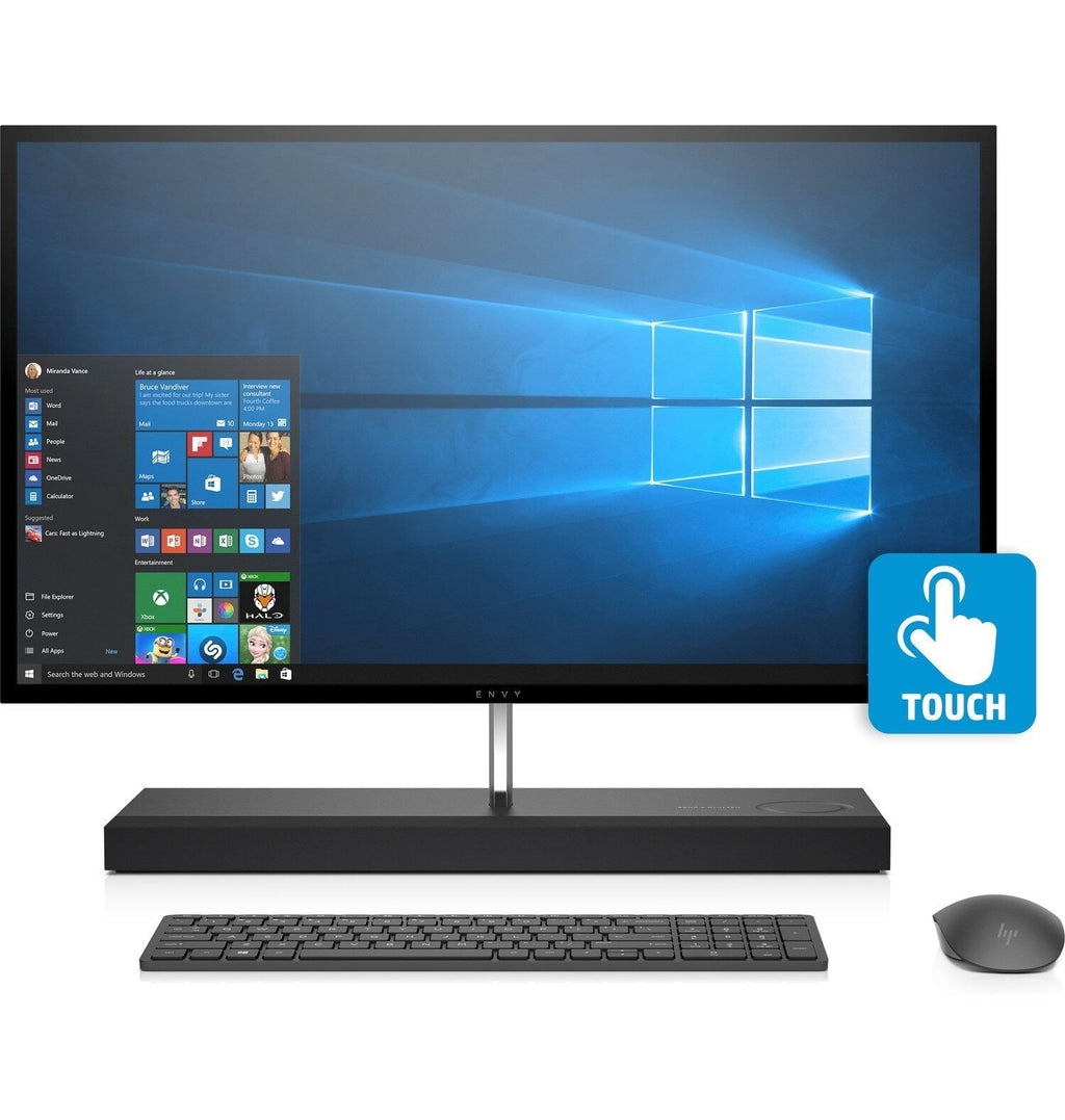 HP Envy 27" 4K Touch All-in-One PC, Intel Core i7-8700T, 16GB RAM, 2TB HDD + 256GB SSD, NVIDIA GTX 1050 4GB (Certified Refurbished)