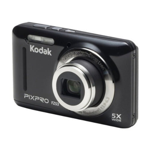 Kodak PIXPRO Friendly Zoom FZ53 Digital Camera (Black) with 16GB SD Card and Accessory Bundle