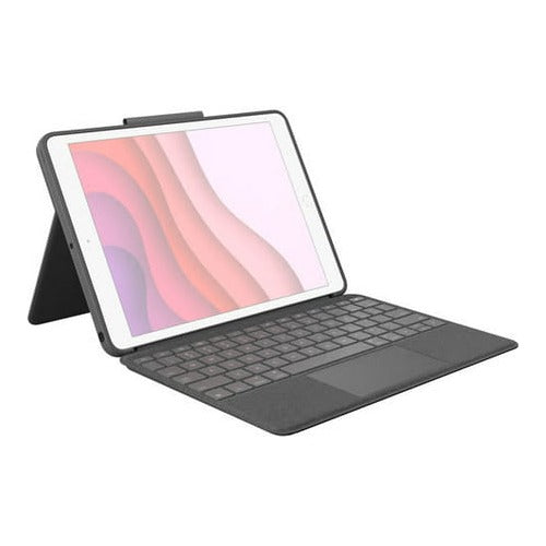 Logitech Combo Touch Backlit Keyboard Case for Apple iPad (7th, 8th, and 9th Gen, Graphite)