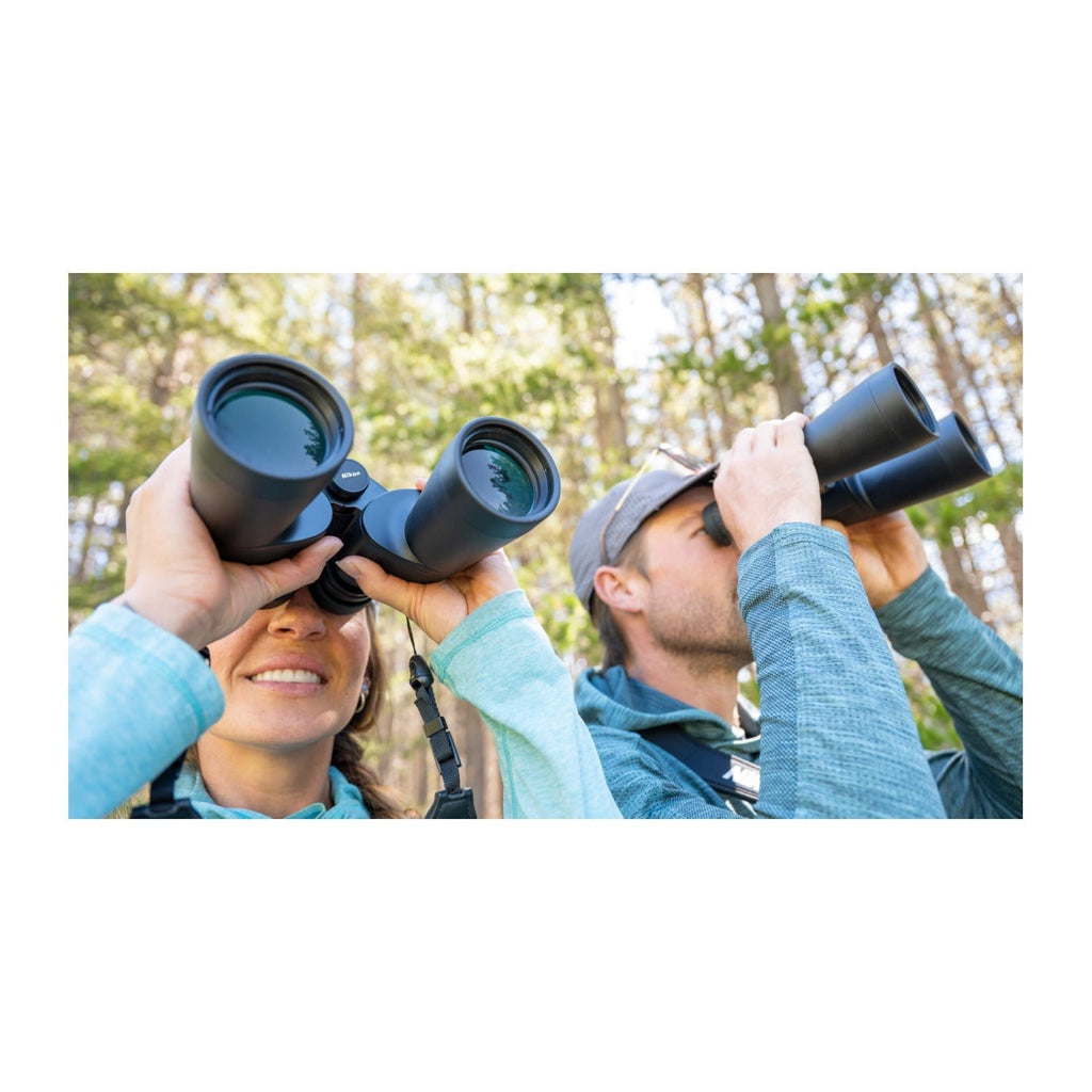 Nikon Action 12x50 Binoculars (Black) with Bungee Strap Bundle