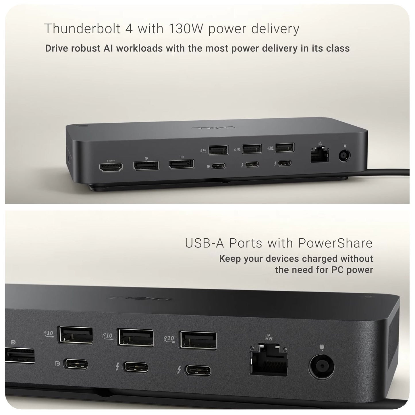 Dell Pro Thunderbolt 4 Smart Dock (SD25TB4) with Cables, Ties & 128GB USB Drive