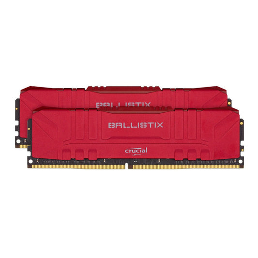 Crucial Ballistix 16GB DDR4-3200 UDIMM RAM Desktop Memory Kit (2x8GB, Red)