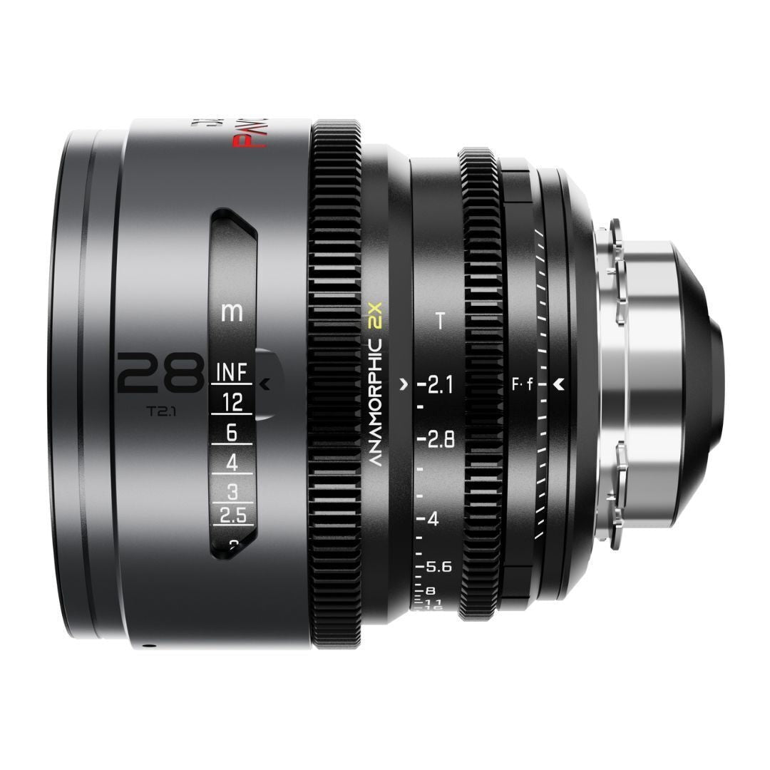DZOFilm PAVO 28mm Anamorphic 2x T2.1 Neutral Coating PL or EF Mount Lens (Space Gray and Black)