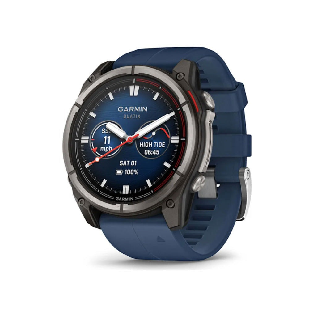 Garmin Quatix 8 Amoled Marine GPS 51mm Smartwatch (Titanium,Captain Blue)