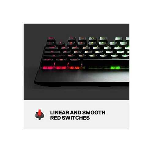 SteelSeries Apex 7 Customizable RGB Backlight Mechanical Gaming Keyboard with Red Switches (Black)