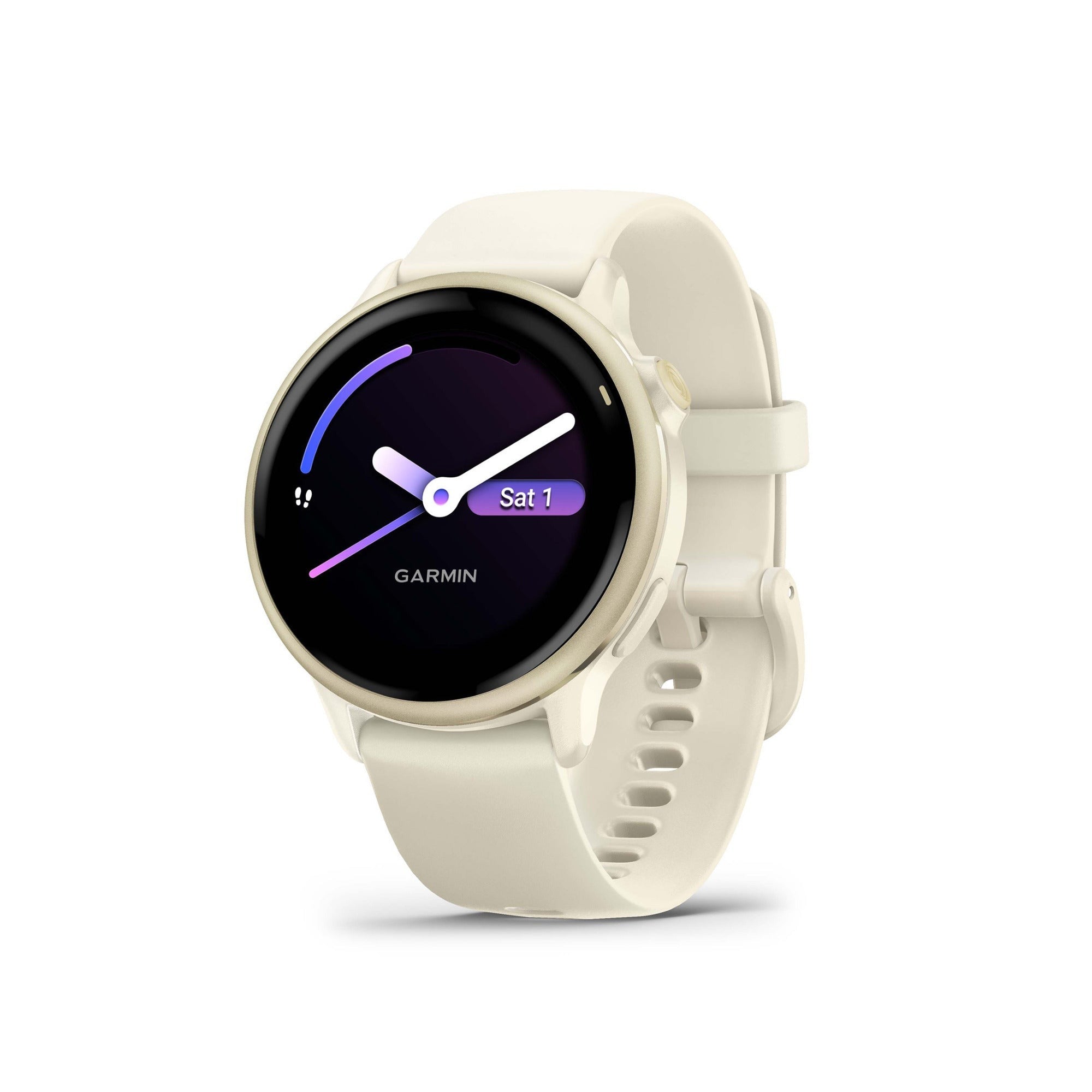 Garmin vivoactive 6 GPS Smartwatch (Lunar Gold/Bone) with Earbuds Bundle