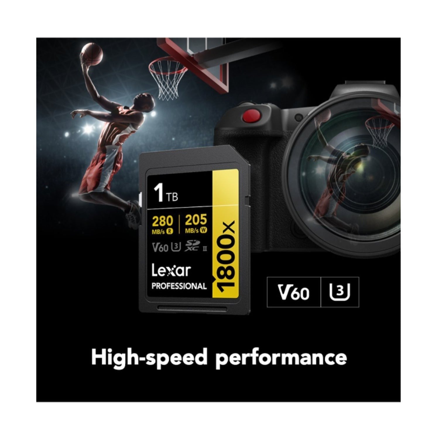 Lexar 1TB Professional 1800x UHS-II SDXC Memory Card (GOLD Series)