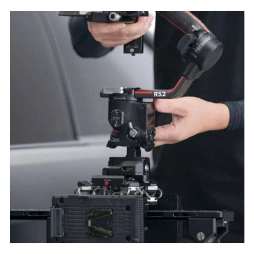 Tilta Power Supply Base Plate for DJI Gimbals with Constant Power and Aluminum Alloy Body (Black)