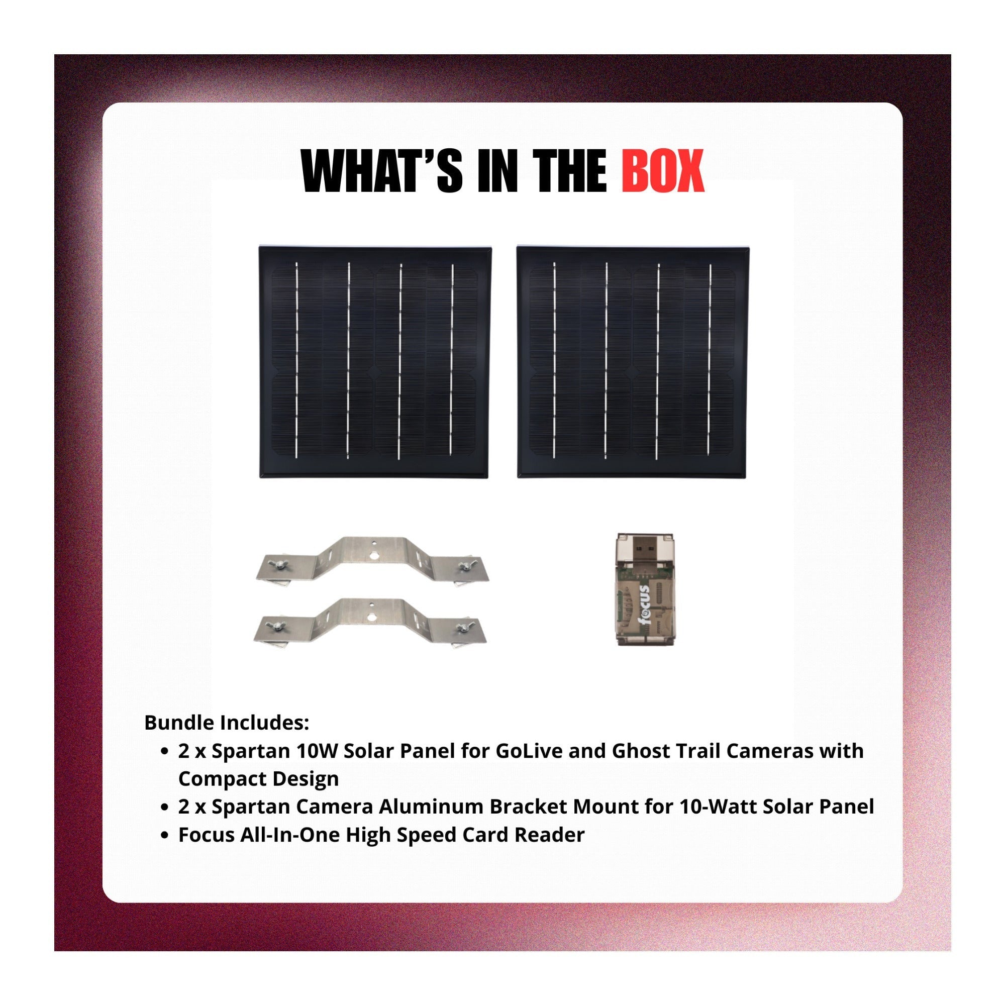 Spartan 10W Solar Panel for GoLive and Ghost Trail Cameras with Bracket Mount Bundle