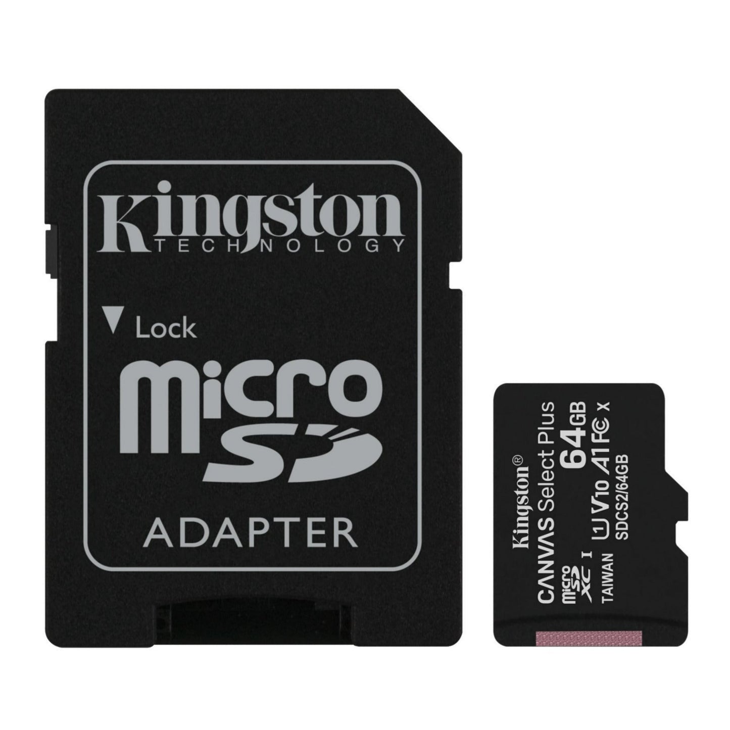 Kingston 64GB 100MB/s Read Speed Canvas Durable A1-Rated Memory Cards (2-Pack)