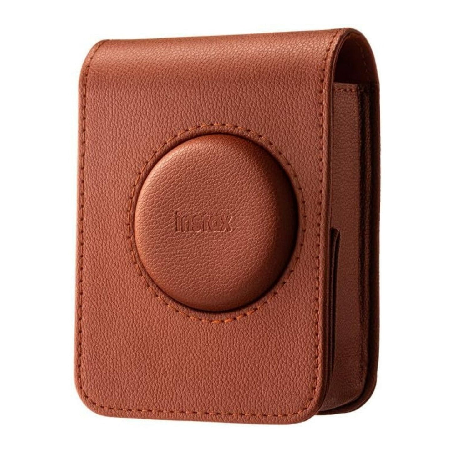 Fujifilm Instax Mini Evo Poly-Synthetic Leather Camera Case with Debossed Logo (Brown)