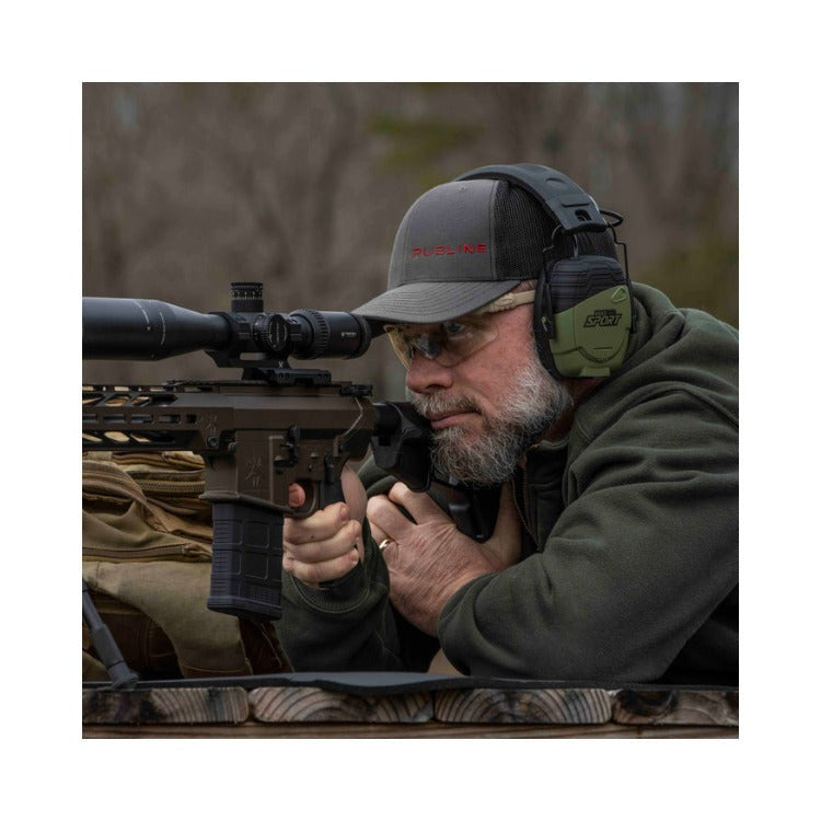 DEFY Tactical Earmuffs with Bluetooth, 25 NRR, OD Green